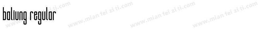 baliung regular字体转换